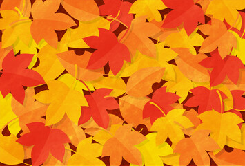 vector background with colorful autumn leaves for banners, cards, flyers, social media wallpapers, etc.