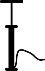 Bike bicycle hand pump symbol sign line icon on background.eps