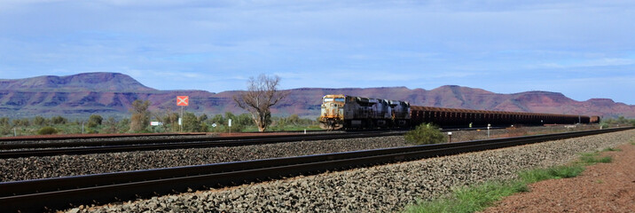 Rio Tinto's iron ore train Tom Price Western Australia