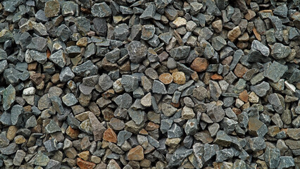 Pile of crushed pebbles
