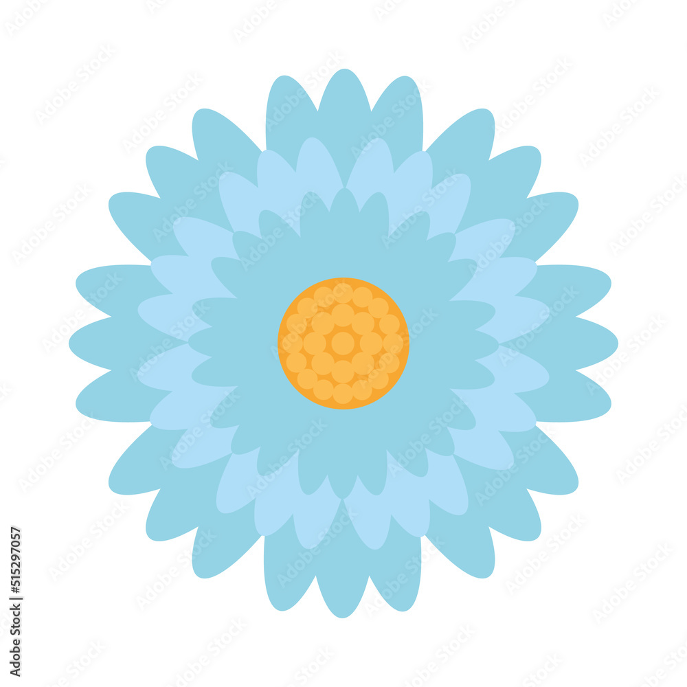 Wall mural blue flower icon