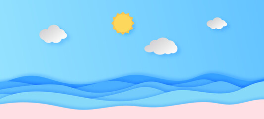 Fototapeta na wymiar abstract blue sea and beach summer background
