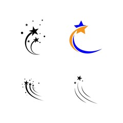 simple and trendy star logo illustration design