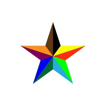 simple and trendy star logo illustration design