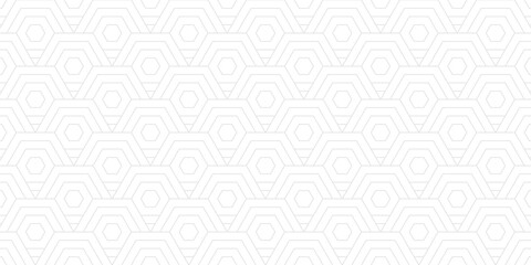 Fototapeta premium white abstract background with hexagon pattern style and seamless concept