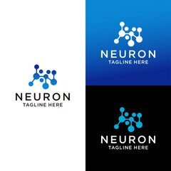 Neuron logo design icon template