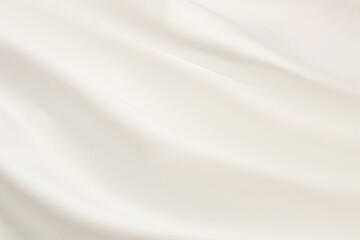 Fototapeta na wymiar 綺麗な白い滑らかなシルクのドレープ　俯瞰