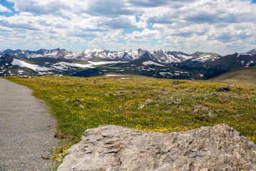 Hiking trail at Rocky Mountain National Park in Colorado