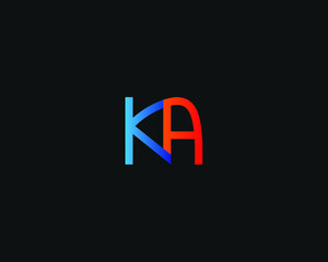Initial KA Letter Logo Design Vector Template