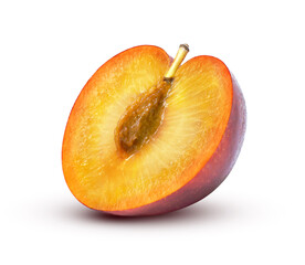 peach isolated on white background