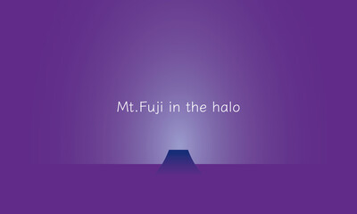 後光が差す富士山の背景素材