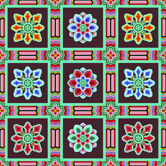 Dan-cheong. Korean traditional temple art.