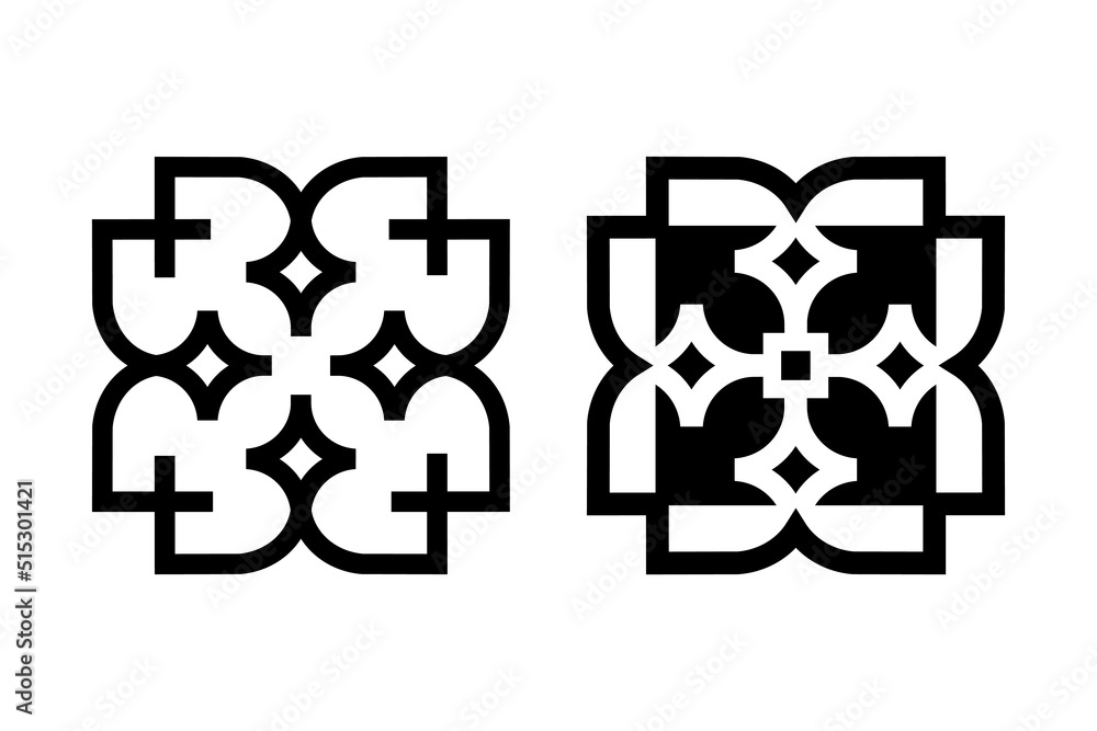 Aufkleber abstract pattern geometric shape. modern texture decoration element. vector, 2022-2023