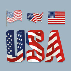 usa icon set