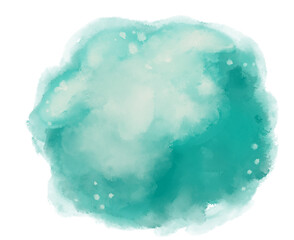 Watercolor paint circle background with white ink spot hilight element