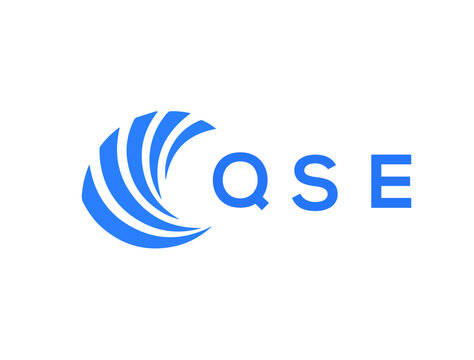 QSE Flat accounting logo design on white background. QSE creative initials Growth graph letter logo concept. QSE business finance logo design.
