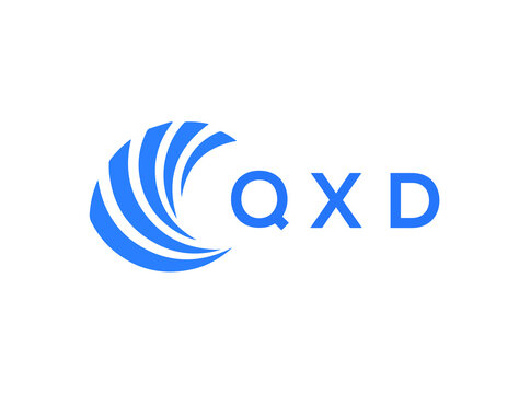 QXD Flat accounting logo design on white background. QXD creative initials Growth graph letter logo concept. QXD business finance logo design.
