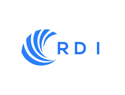 RDI Flat accounting logo design on white background. RDI creative initials Growth graph letter logo concept. RDI business finance logo design.
