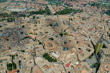 Obraz premium Aerial view of the city Toledo, Madrid SPAIN