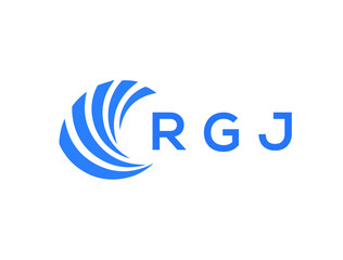 RGJ Flat accounting logo design on white background. RGJ creative initials Growth graph letter logo concept. RGJ business finance logo design.
