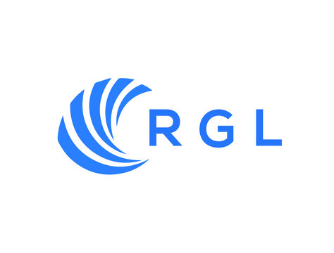 RGL Flat accounting logo design on white background. RGL creative initials Growth graph letter logo concept. RGL business finance logo design.
