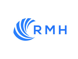 RMH Flat accounting logo design on white background. RMH creative initials Growth graph letter logo concept. RMH business finance logo design.  © Faisal