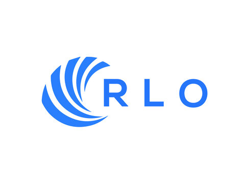 RLO Flat accounting logo design on white background. RLO creative initials Growth graph letter logo concept. RLO business finance logo design.
