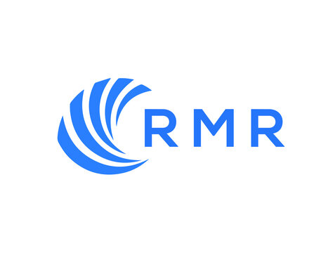 RMR Flat accounting logo design on white background. RMR creative initials Growth graph letter logo concept. RMR business finance logo design.
