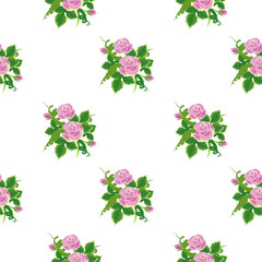 Seamless pattern of flower for background and texture concept 