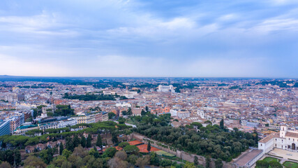 Fototapeta na wymiar Aerial views of Rome, Italy