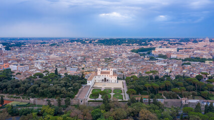 Aerial views of Rome, Italy