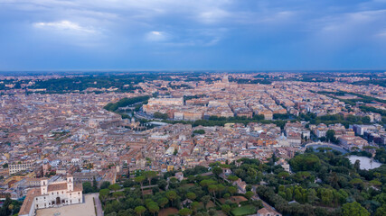 Fototapeta na wymiar Aerial views of Rome, Italy
