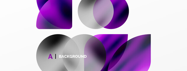 Transparent effects geometric abstract background. Minimalist wallpaper, banner, background or landing