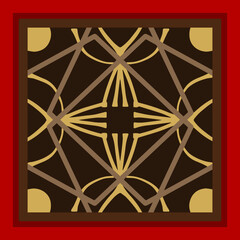Abstract pattern design Ideal for silk scarf, kerchief, bandana, neck wear, shawl, hijab, fabric, textile, wallpaper, carpet, blanket, ceramics, or tiles. Artwork for fashion printing. 