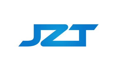 Connected JZT Letters logo Design Linked Chain logo Concept