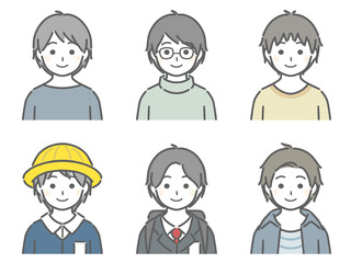 少年の上半身セット