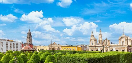 Mexico, Leon, Central city Martyrs Plaza, Plaza Martires, one of the main city tourism attractions.