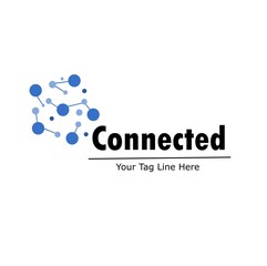 Connected vector logo template. Can be use for company, logo, brand, sign, and symbol