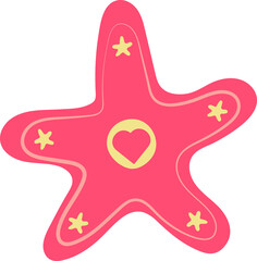 Sea Starfish Vacations Tropical Image Travel Flat Element Icon