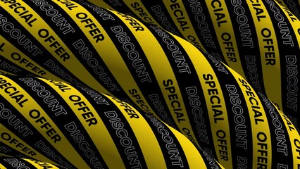  Discount and Special Offer Poster. 4 Items. 4 Different Colors. Looped.