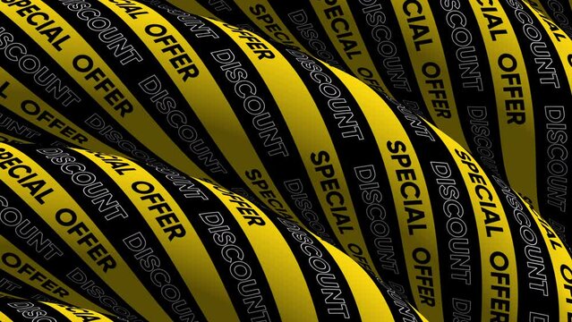  Discount and Special Offer Poster. 4 Items. 4 Different Colors. Looped.