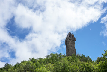 The National Wallace Monument is a hilltop overlooking Stirling in Scotland