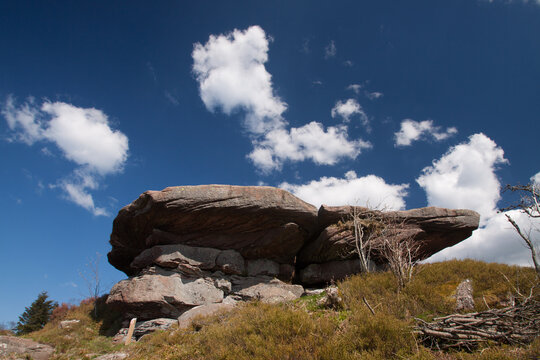 XIX century Celtic temple of the Donon in Vosges du Nord, France