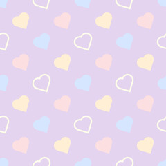Heart seamless pattern. Abstract heart background.