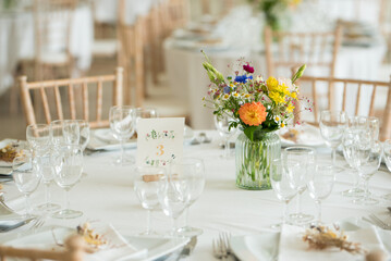 Décoration de table de mariage, salle de mariage