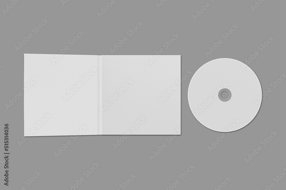 Poster blank cd and cd case mock up set. clipping path included for easy selection. cd dvd cover album desi