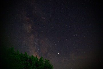 Fototapeta na wymiar 별과 은하수와 함께하는 밤하늘