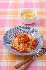 ミニトマトのパスタ
