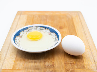 whole eggs and boil egg isolated on background