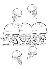 Candyland coloring pages A4 for kids and adult